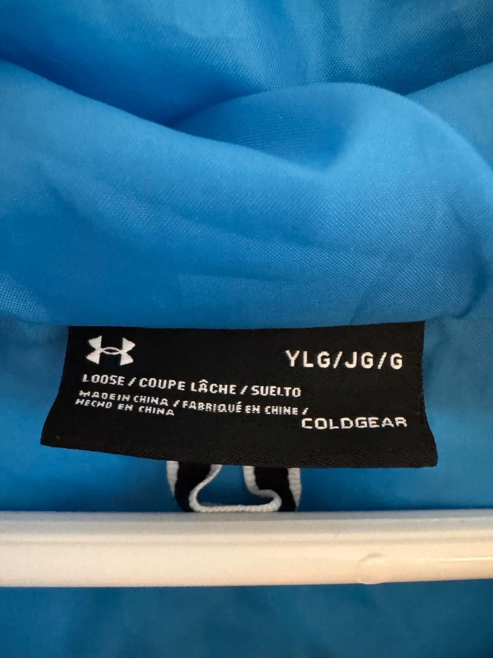 Under Armour Boys Pronto Colorblock Puffer Jacket Youth Large YLG Blue Gray Coat